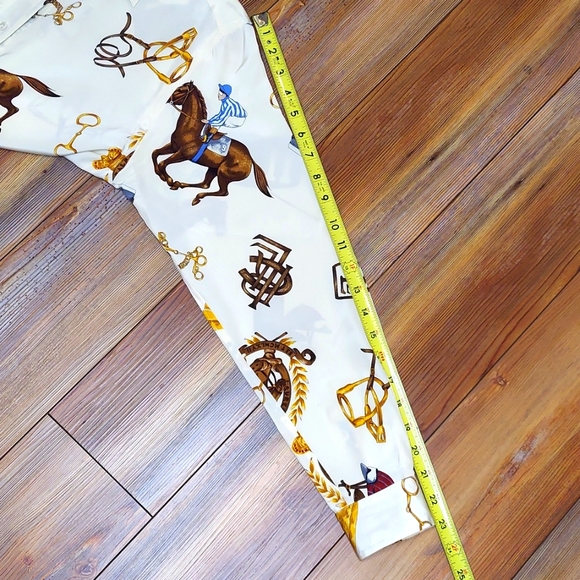 🚫SOLD🚫Vintage Lauren Ralph Lauren 100%SILK RL Horse Head Jockey Shirt Size 10P - Picture 9 of 10